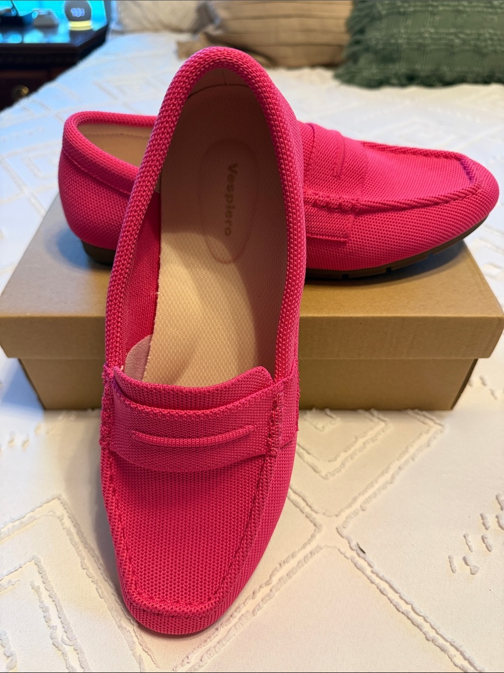 Vespiero Hot Pink Canvas Penny Loafers